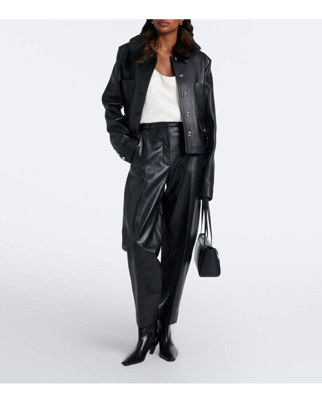 Altuzarra Black Simons Leather Jacket