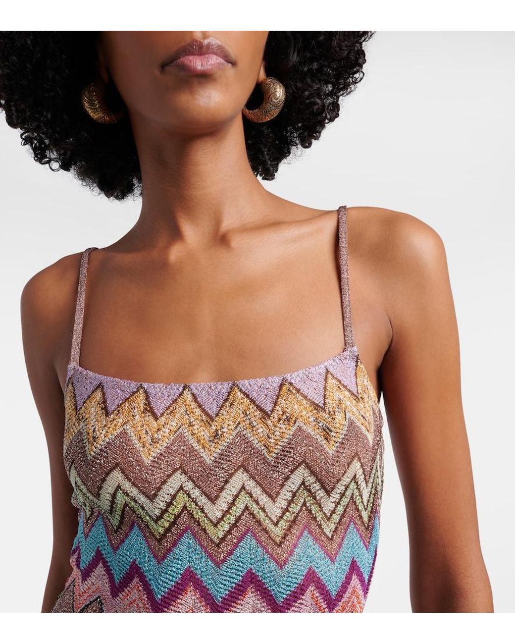 Missoni Multicolor Zigzag Lame Minidress