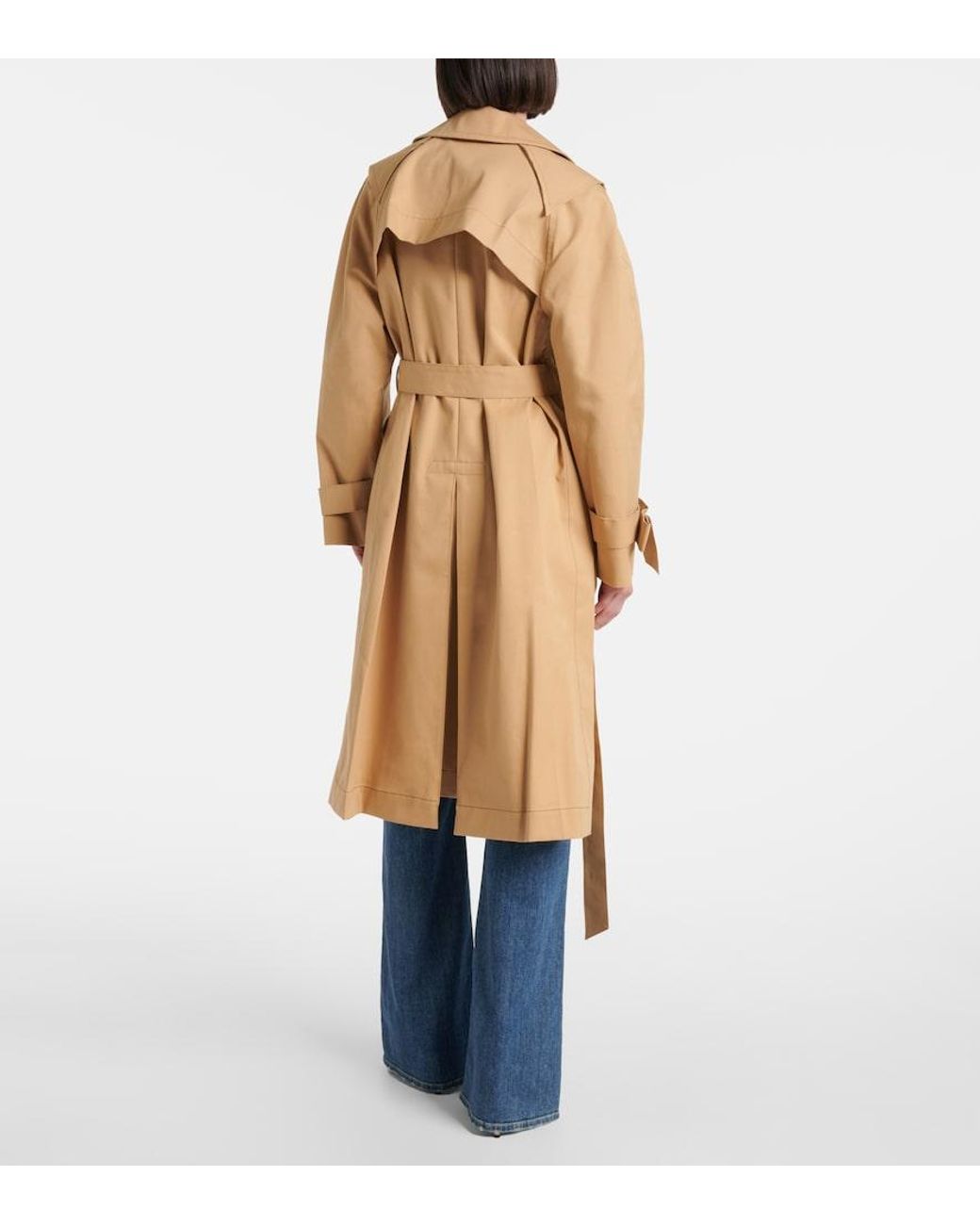 Victoria Beckham Natural Cotton Trench Coat