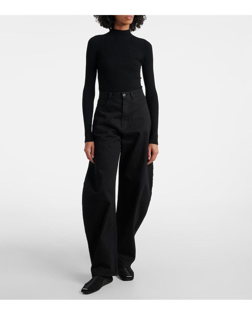 Alaïa Black Neoprene Sneakers