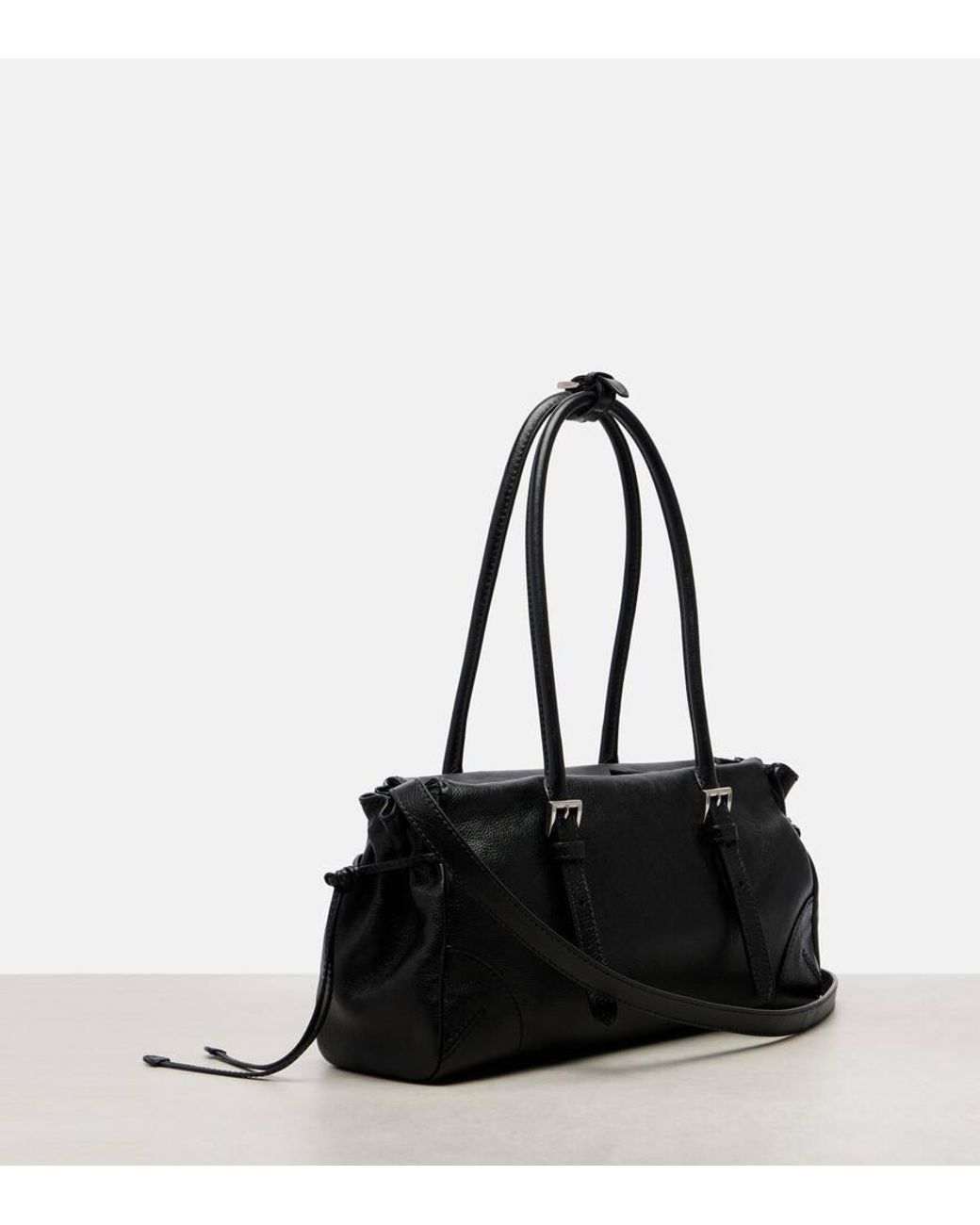 Prada Black Bonnie Medium Leather Tote Bag
