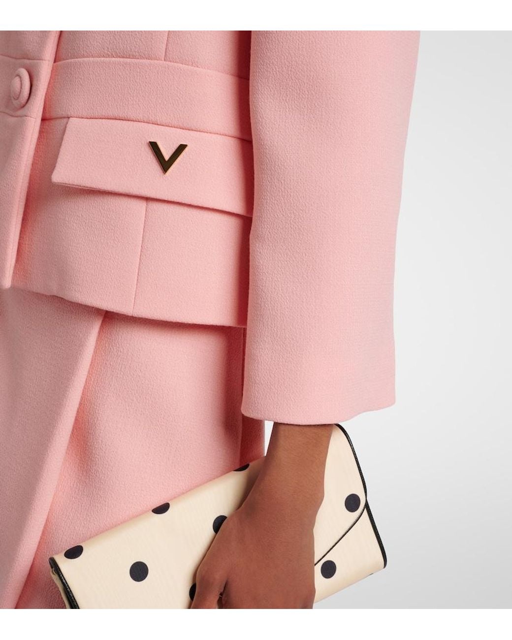 Valentino Pink Vgold Virgin Wool Jacket