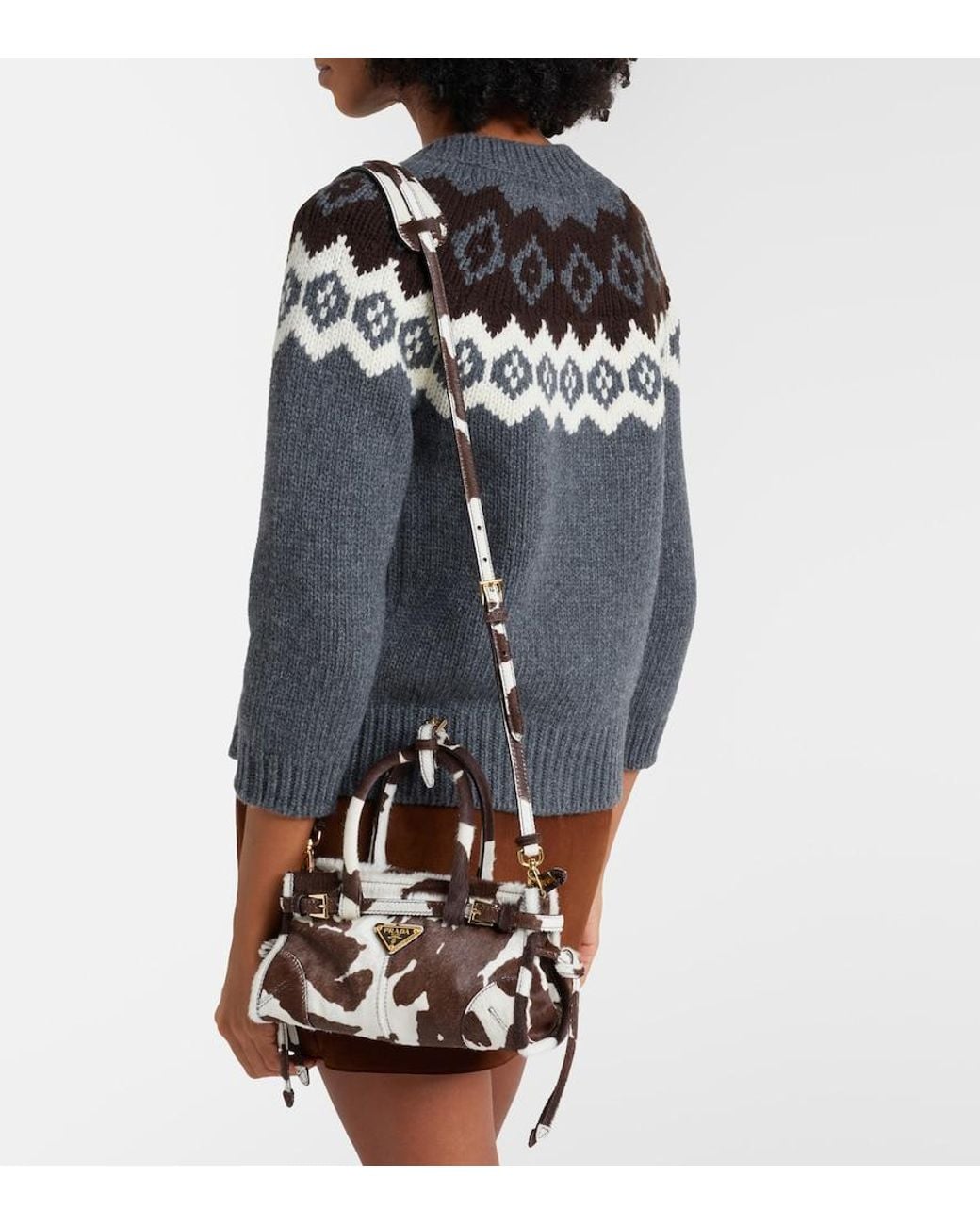 Borsa Bonnie Mini di Prada in Metallic