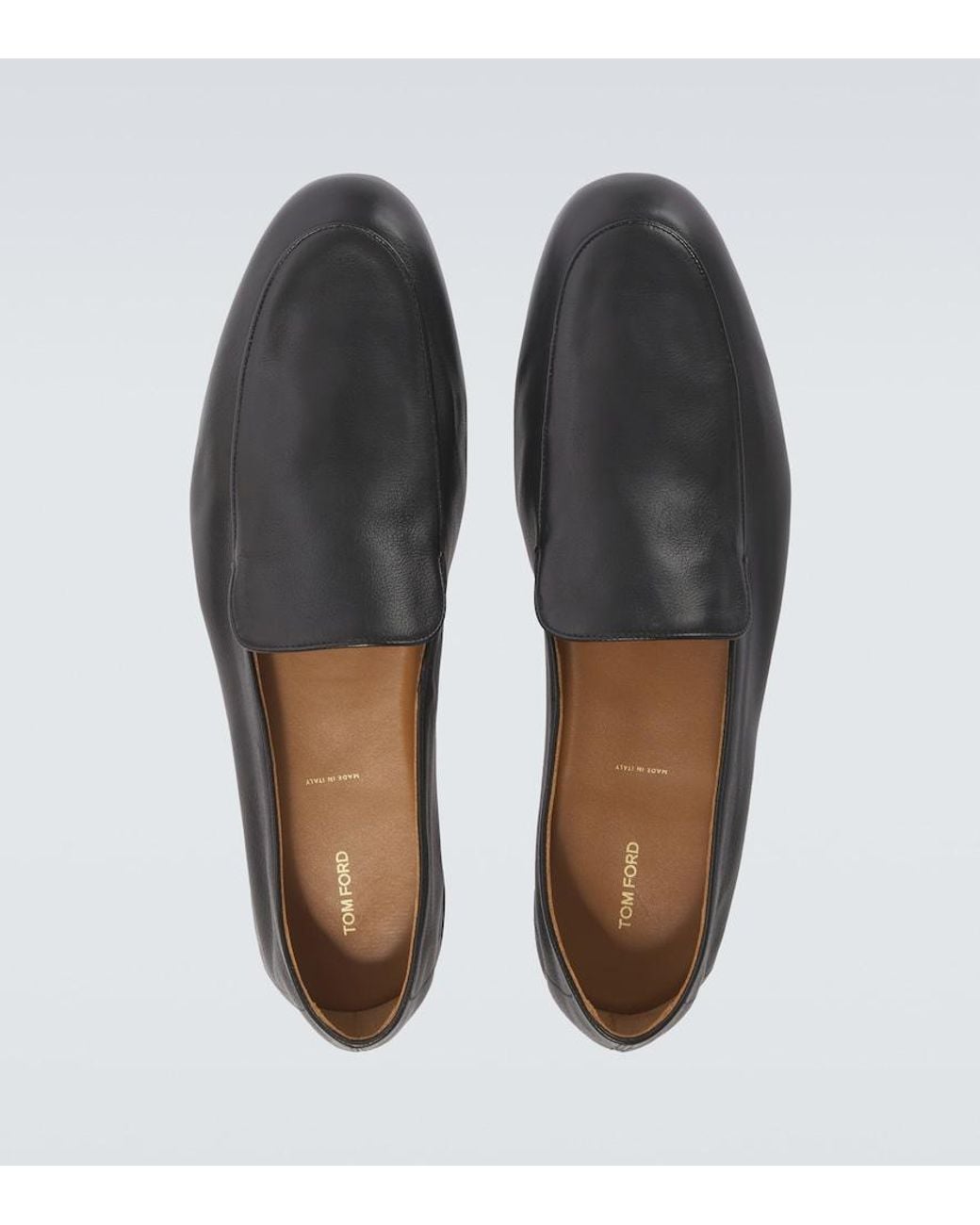 Tom Ford Gray Leo Leather Loafers for men