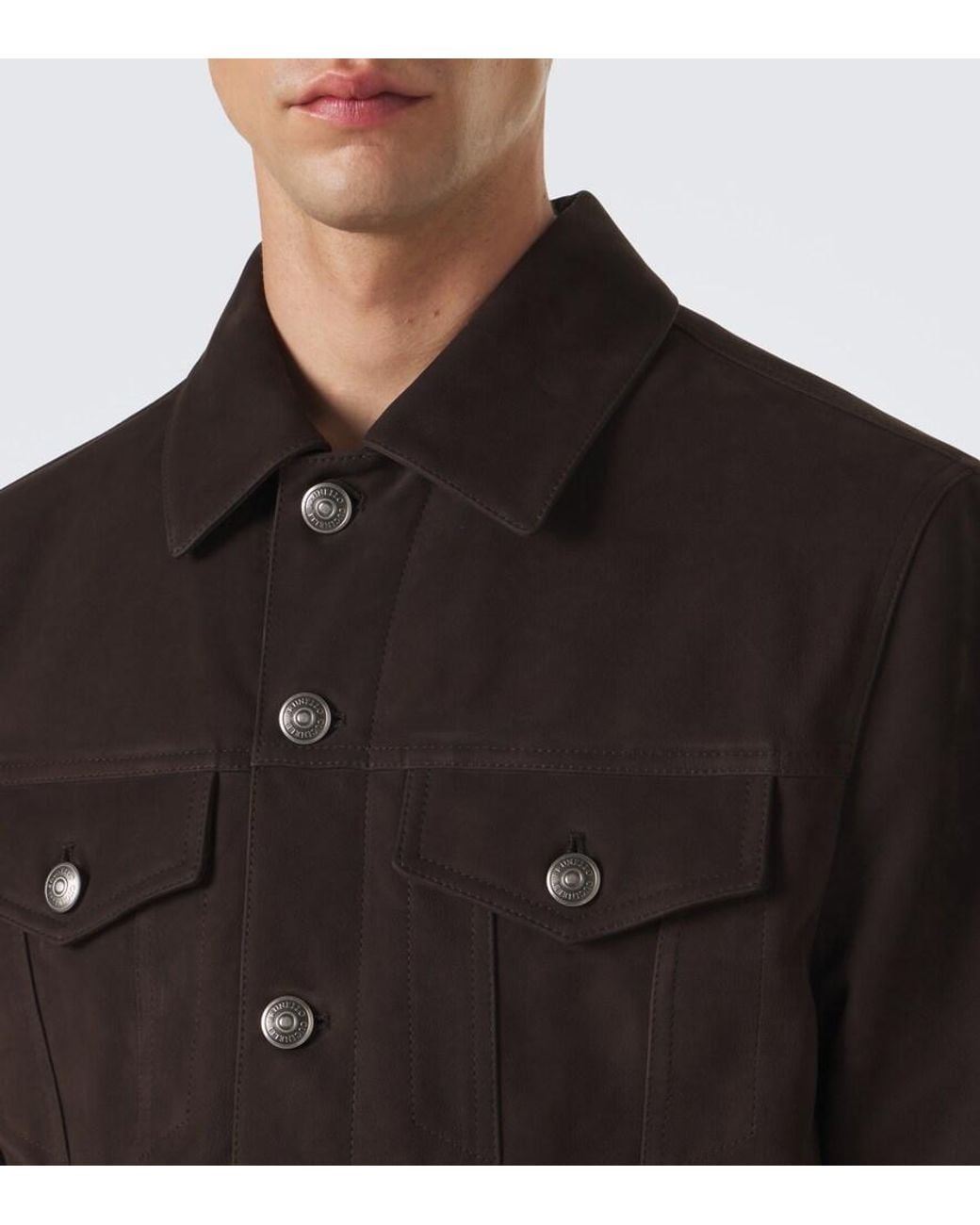 Brunello Cucinelli Black Suede Jacket for men