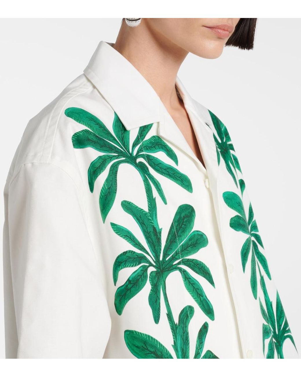 Jacquemus Green Jean Printed Cotton Shirt