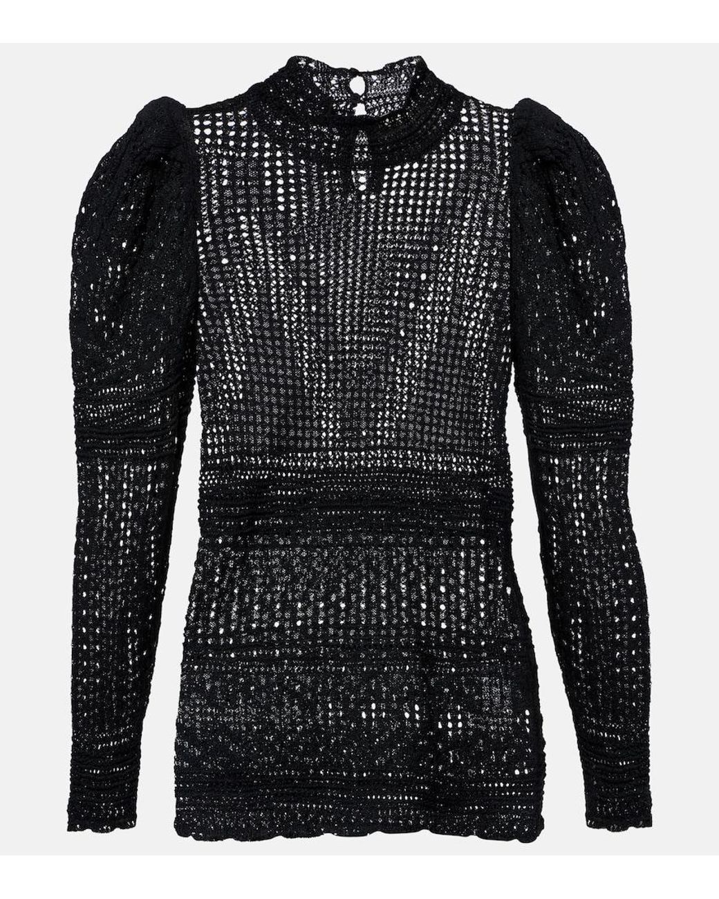 Isabel Marant Black Dahara Open-Knit Sweater