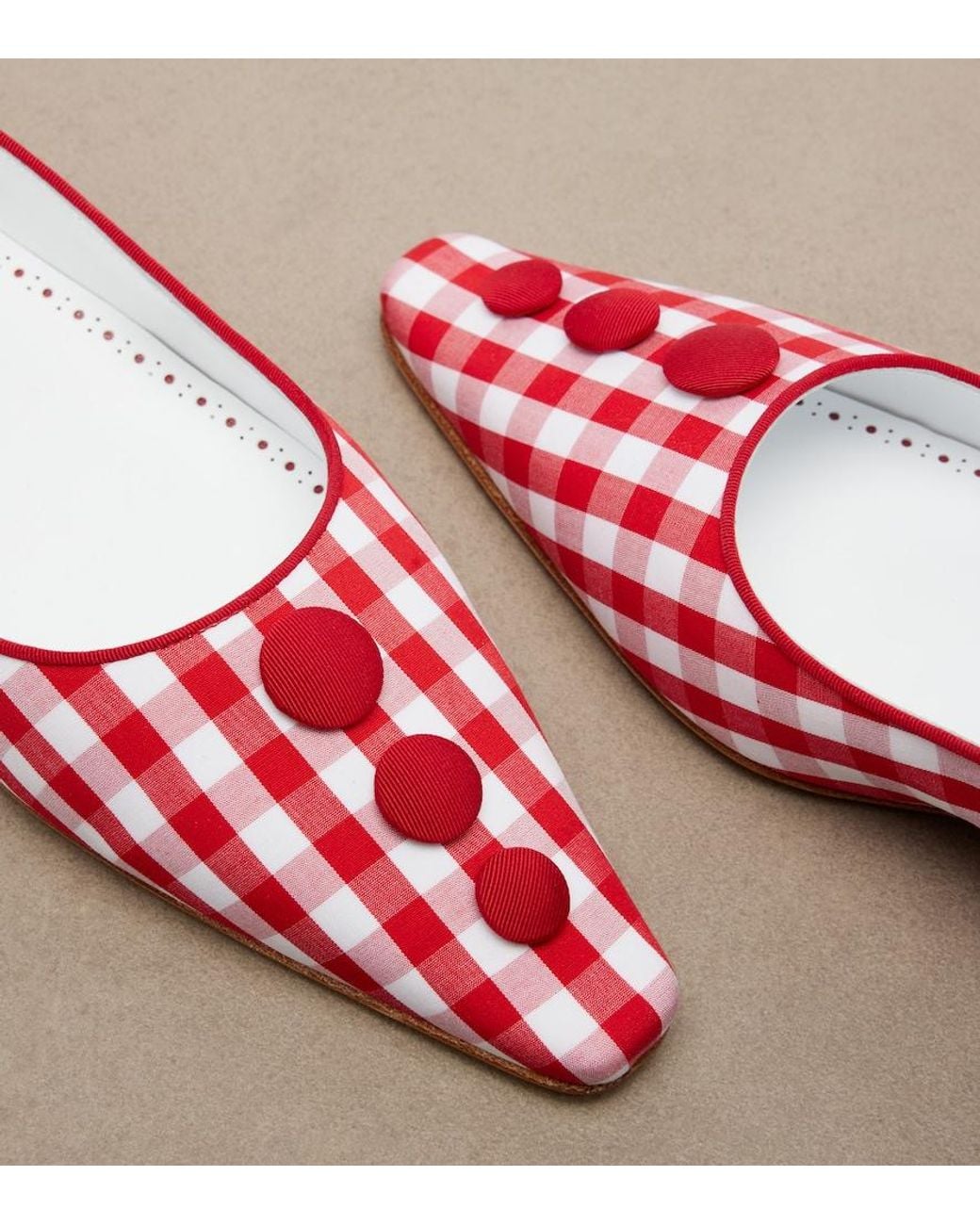 Manolo Blahnik Pink Alexa Gingham Pumps