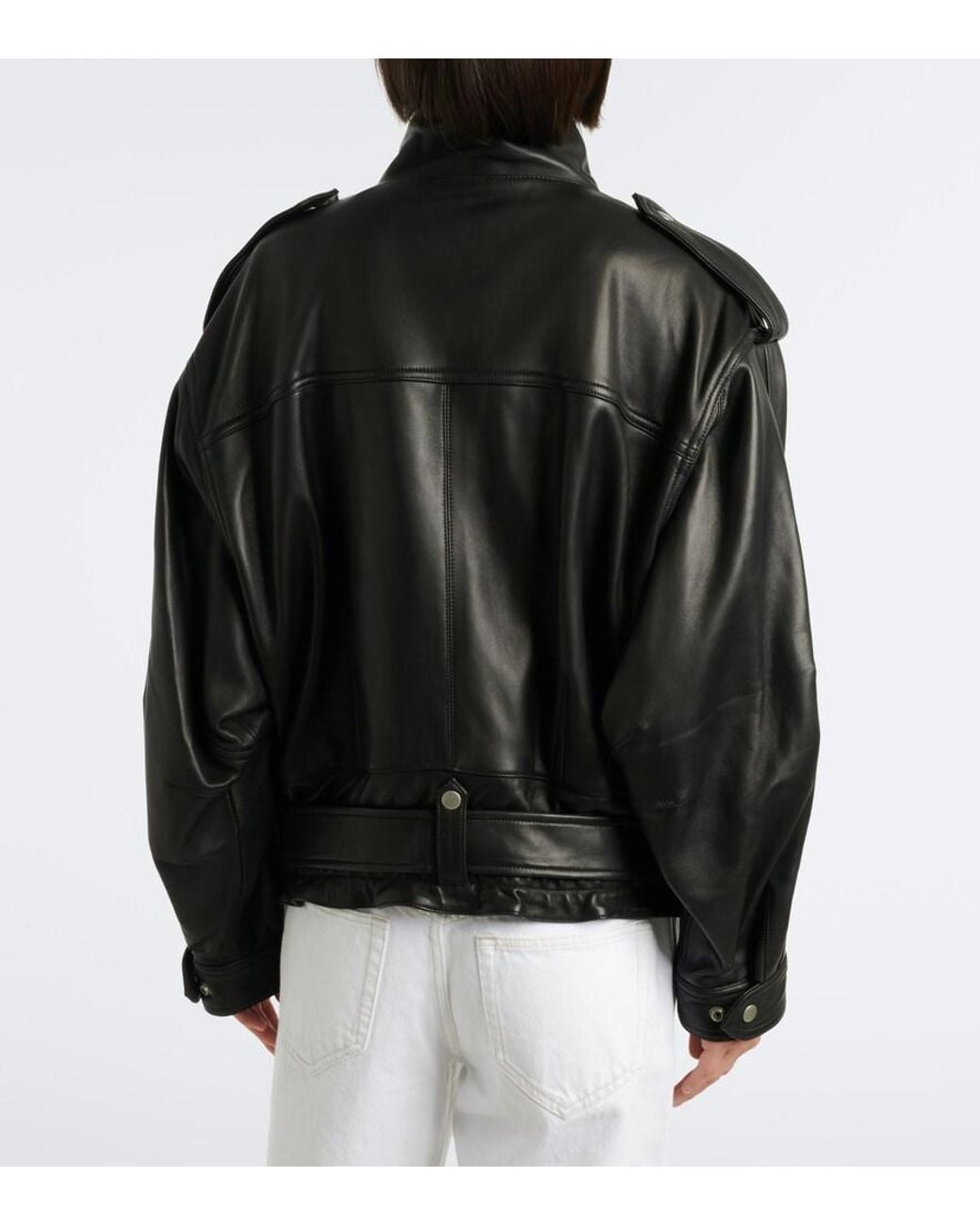 Isabel Marant Black Farza Leather Jacket