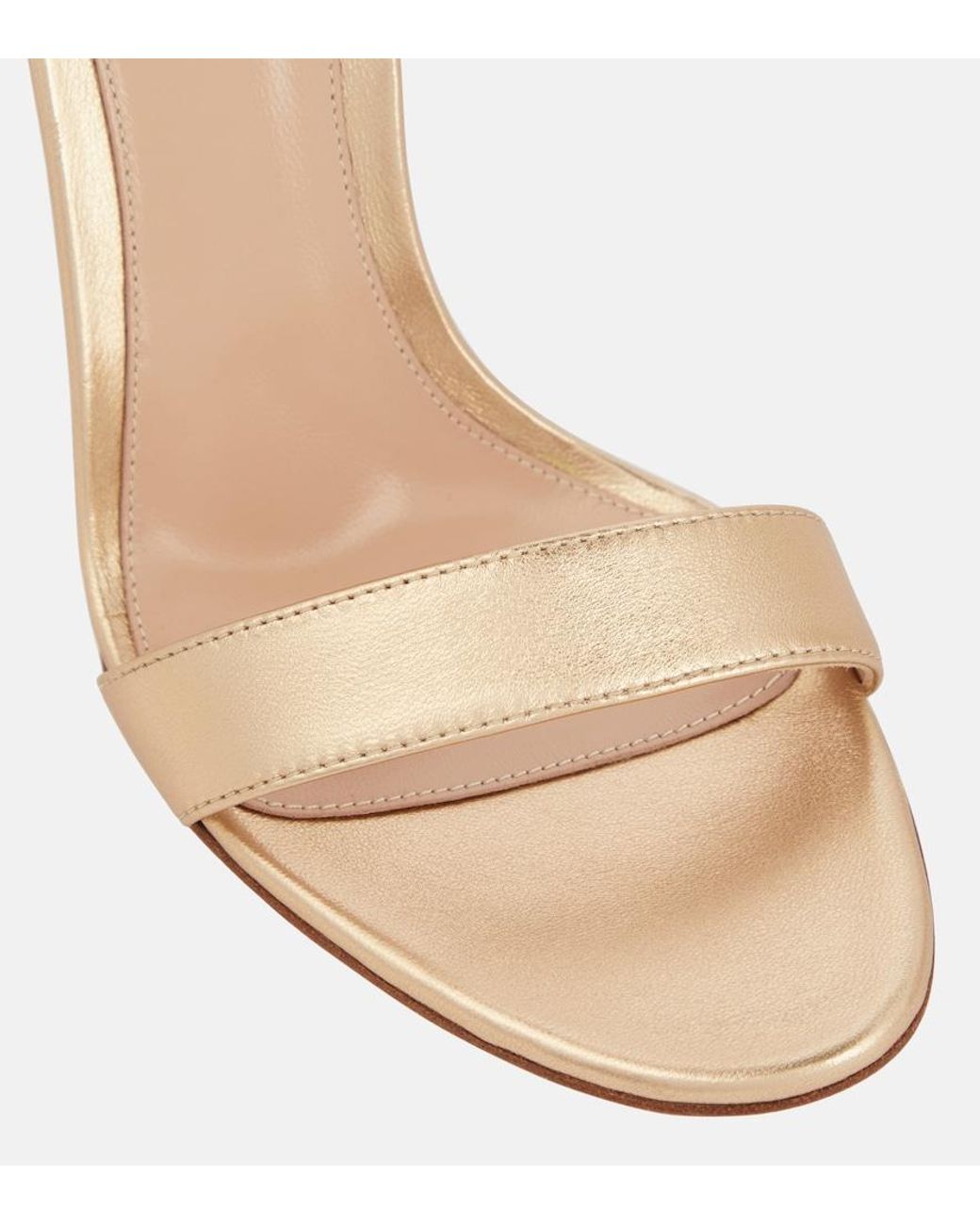 Gianvito Rossi Natural Portofino 105 Leather Sandals