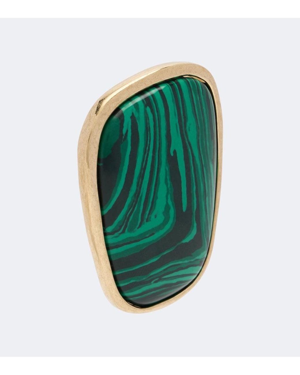 Acne Green Embellished Clip-On Earrings