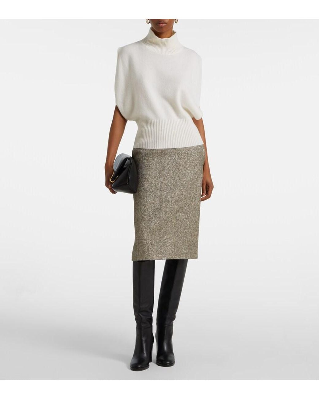 Lisa Yang White Zaya Cashmere Top