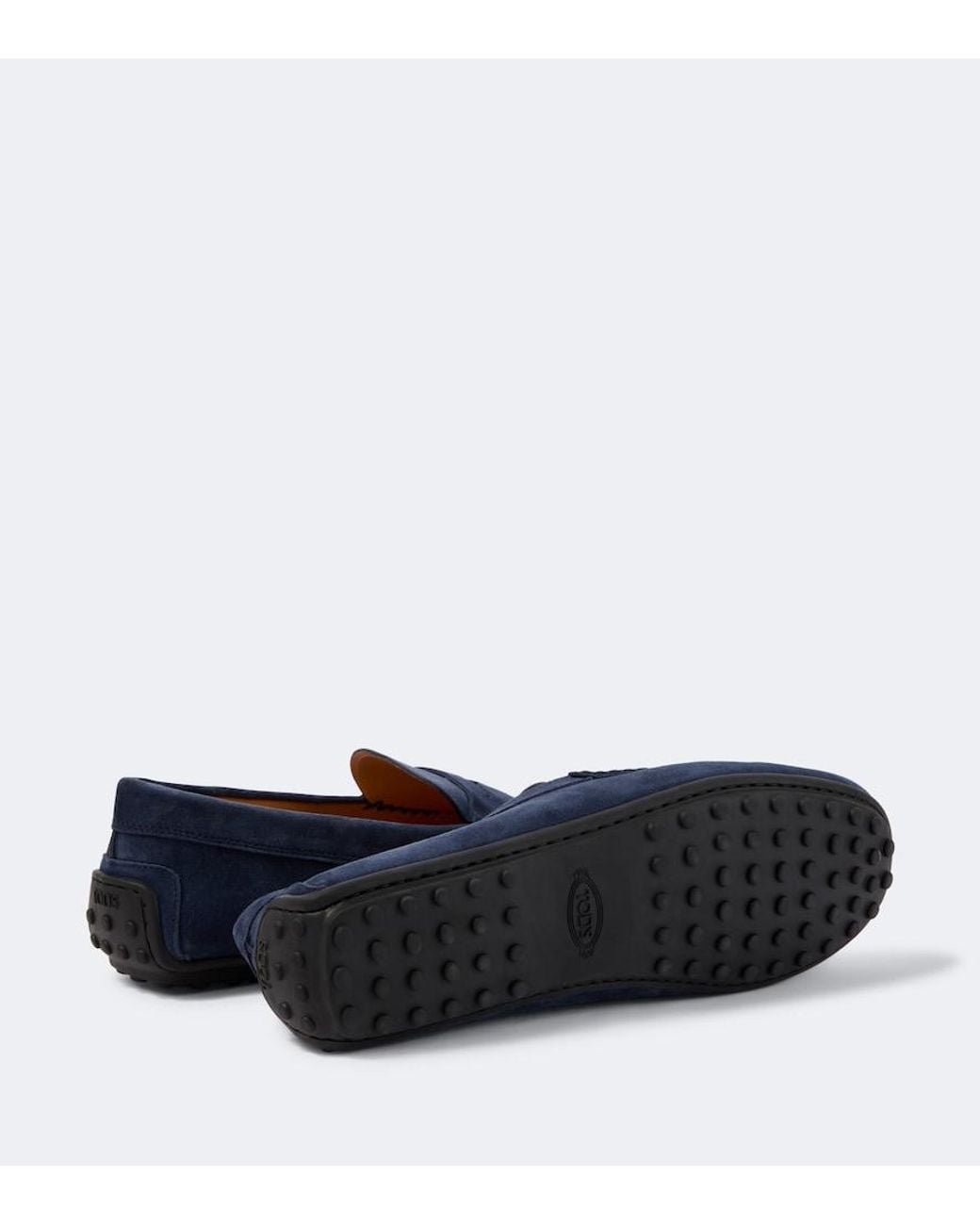 Tod's Blue Gommino Suede Driving Shoes for men