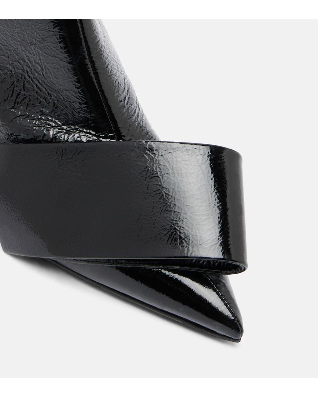 Givenchy Black Twisted Ribbon Leather Ankle Boots