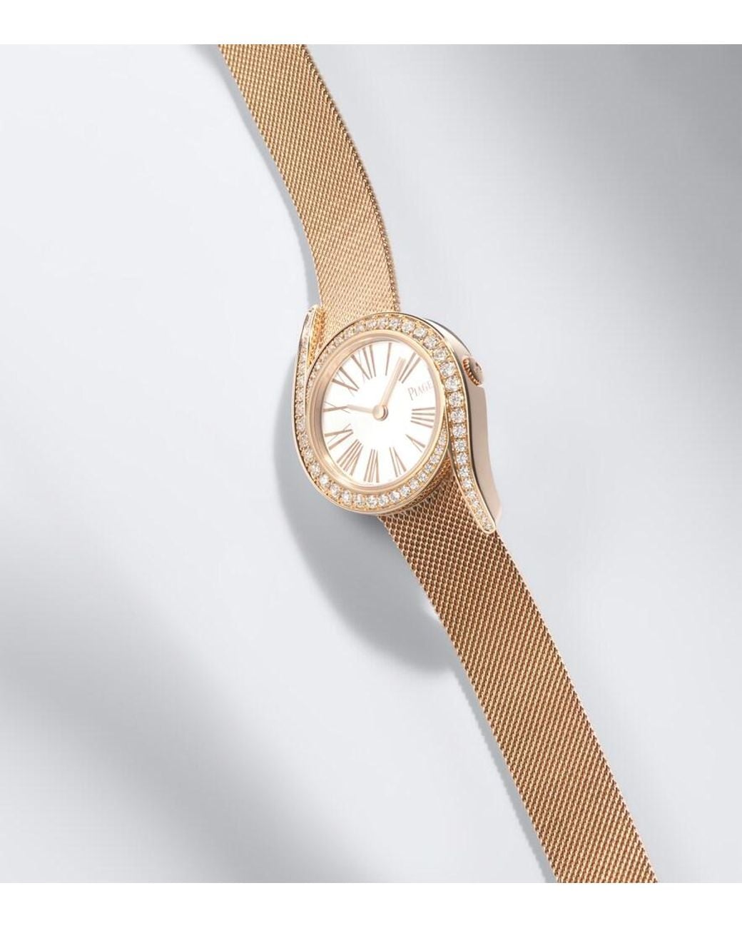 Piaget White Limelight Gala Embellished 18Kt Rose Watch
