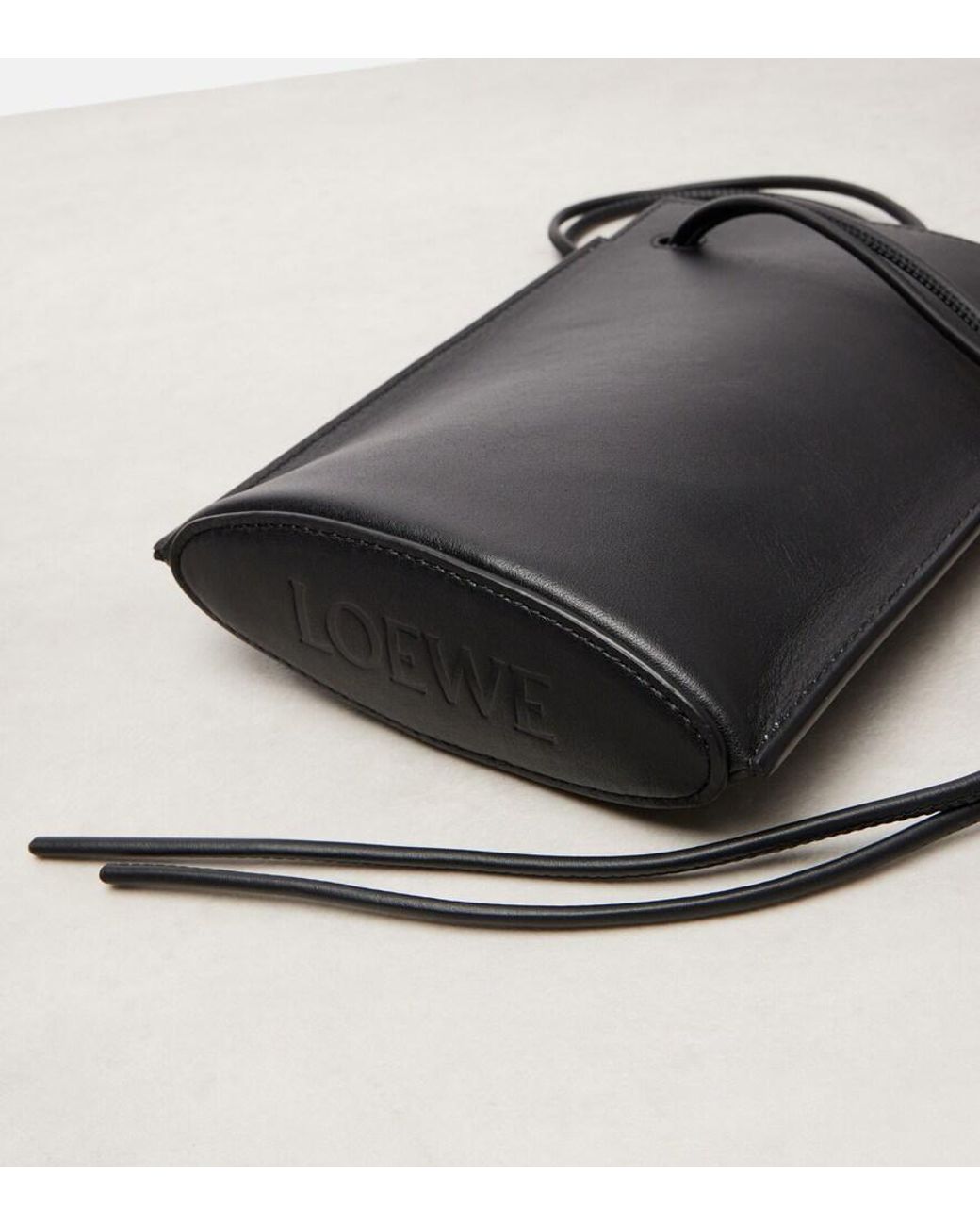 Loewe Black Pebble Dice Leather Pouch