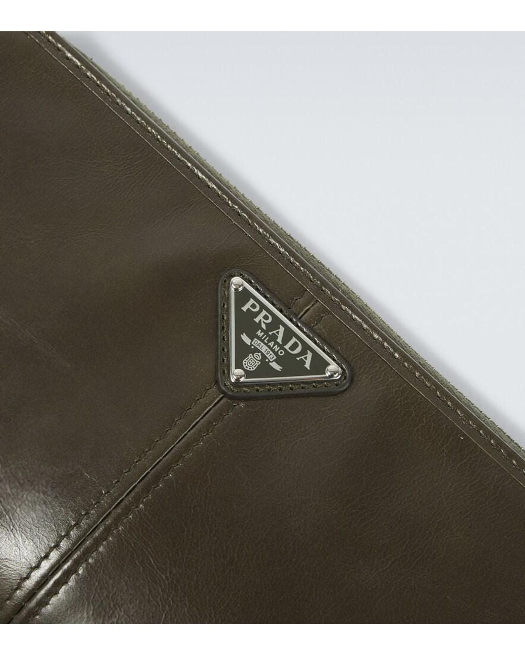 Prada White Leather Wallet for men