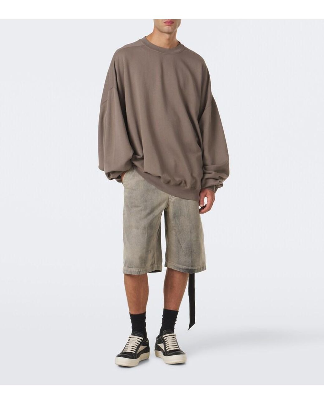 Rick Owens Gray Drkshdw Work Denim Shorts for men