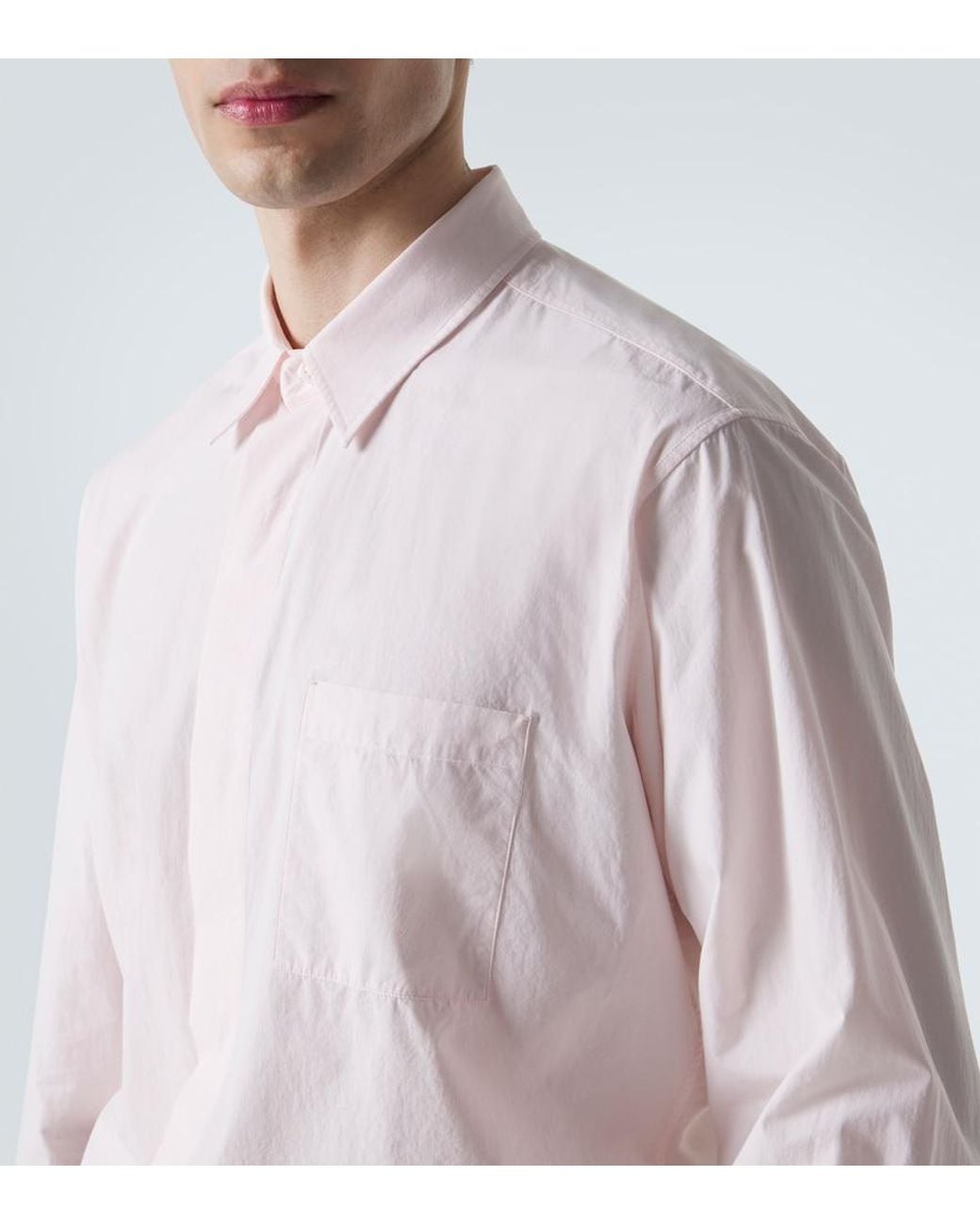 The Row Pink Marek Cotton Poplin Shirt for men