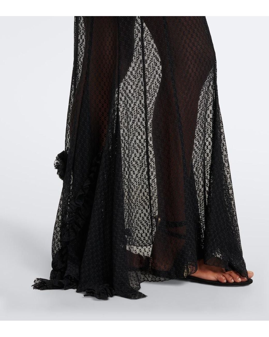 Isabel Marant Black Ioana Lace Maxi Skirt