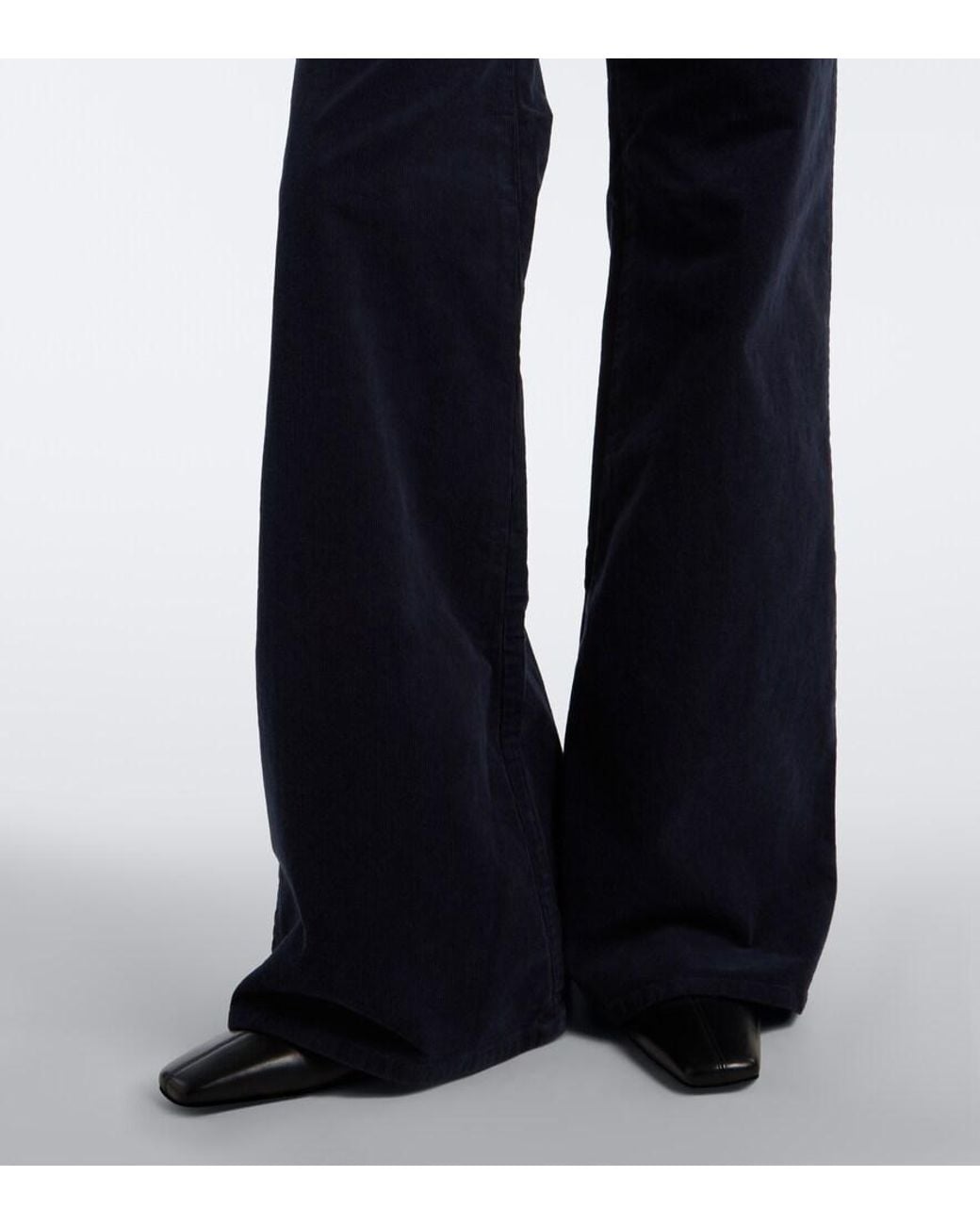 Nili Lotan Blue Florence Cotton-Blend Corduroy Wide-Leg Pants