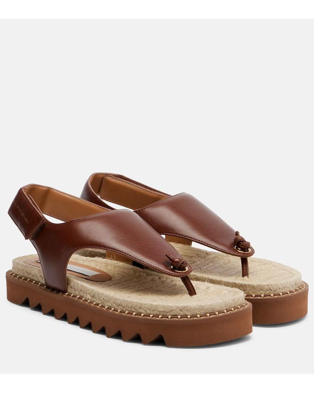 Stella McCartney Brown Gaia Thong Sandals
