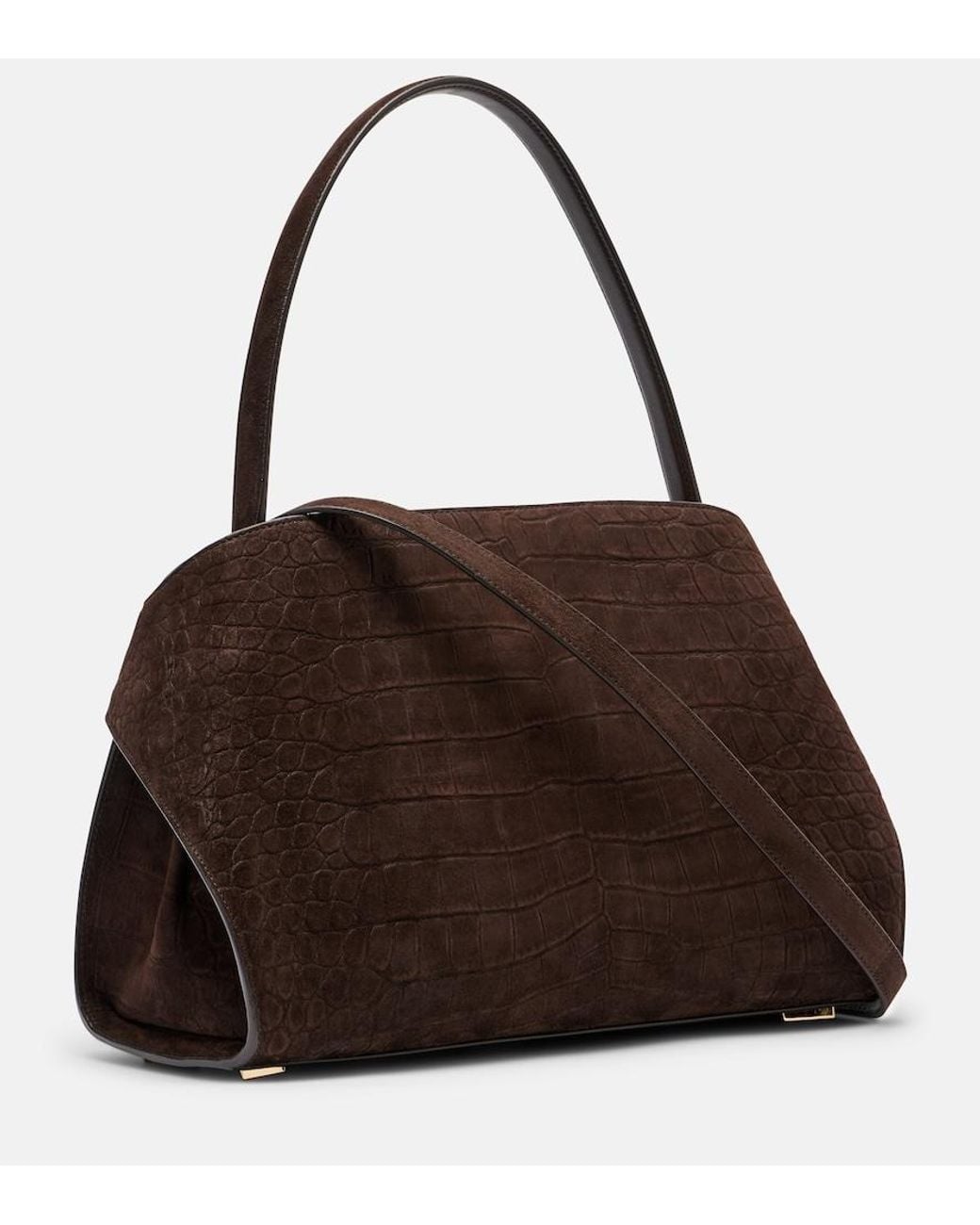 Ferragamo Black Hug Small Suede Shoulder Bag