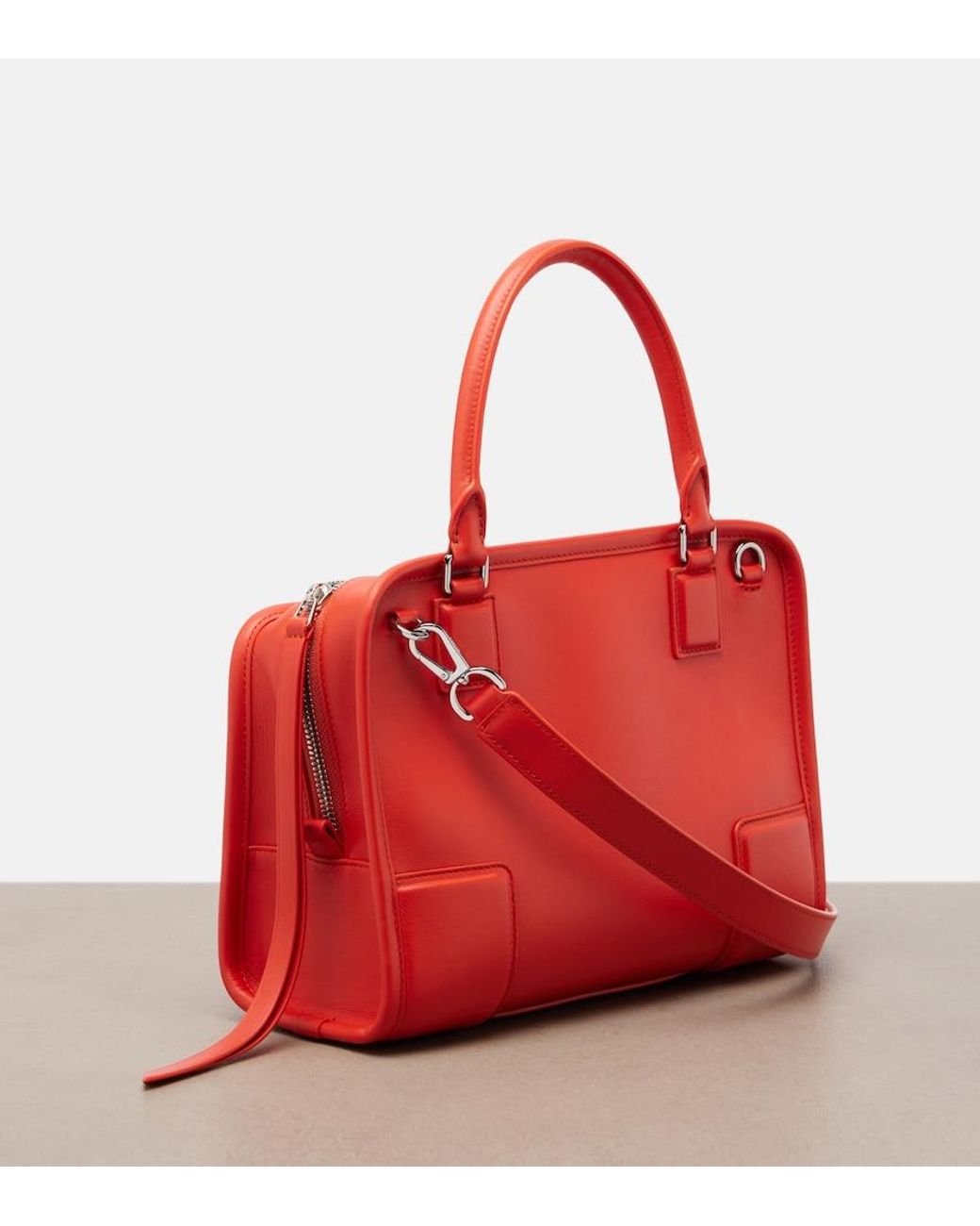 Loewe Red Amazona 180 Small Leather Top-Handle Bag