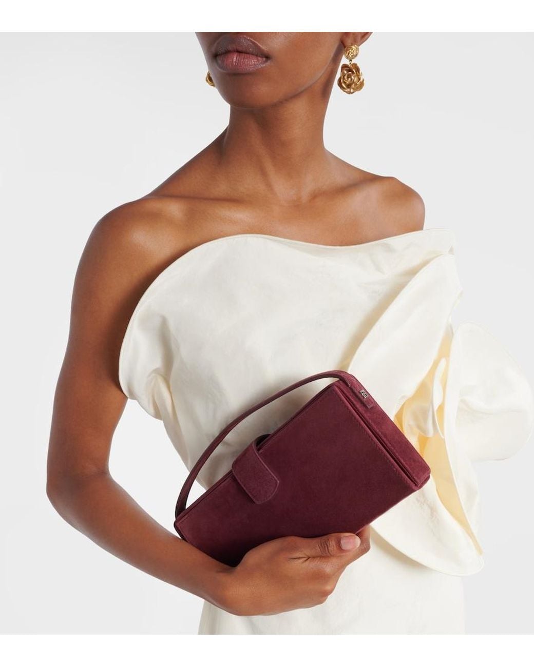 Magda Butrym Red Apolonia Suede Clutch