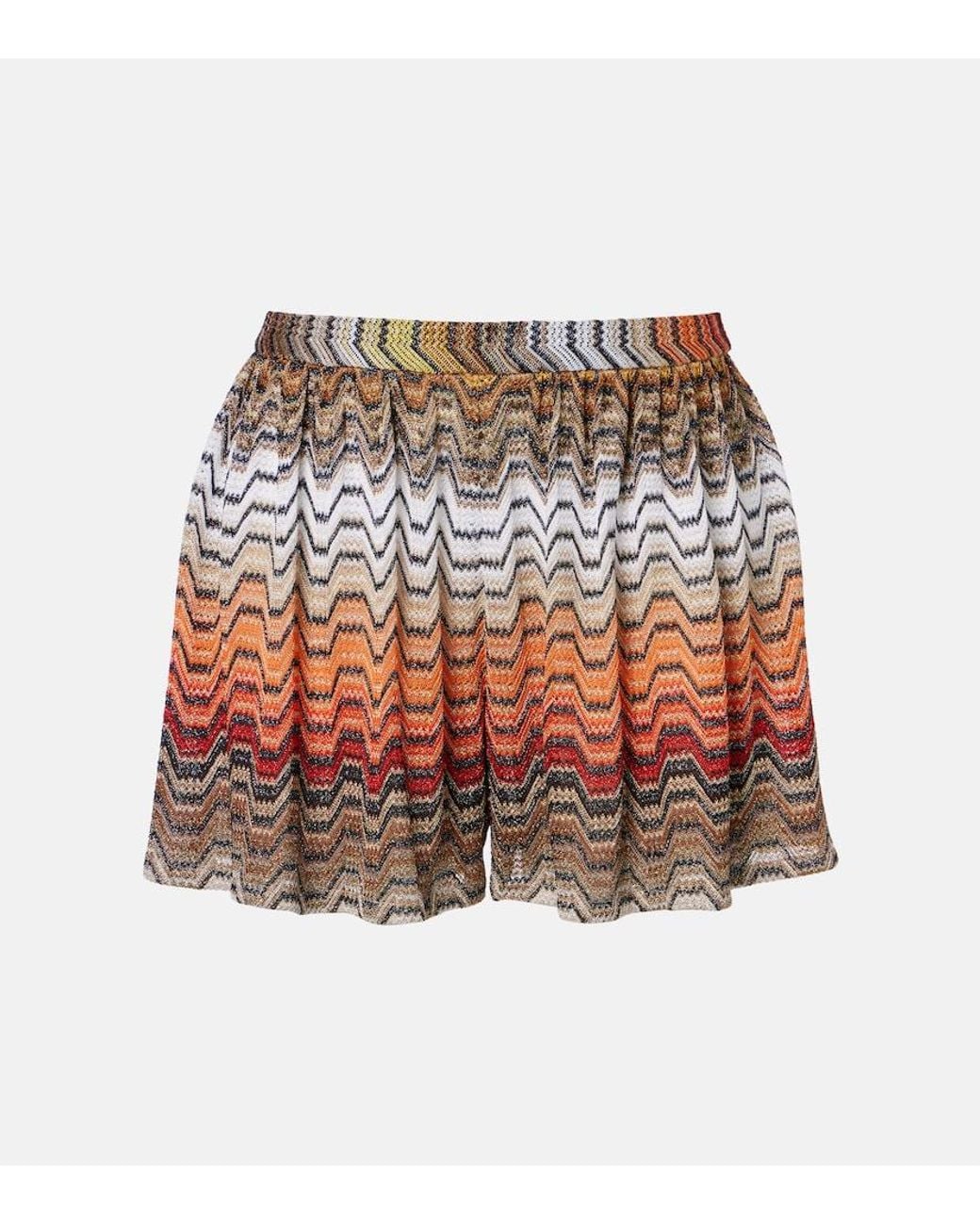 Missoni Multicolor Wave Lame Miniskirt