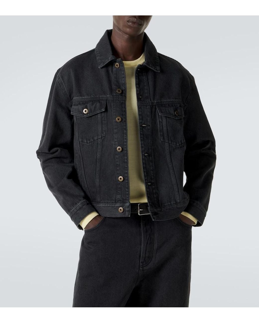 Loewe Black Anagram Denim Jacket for men