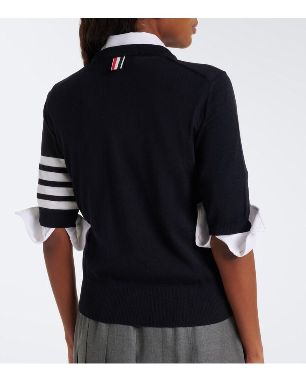 Thom Browne Black 4-Bar Wool Sweater