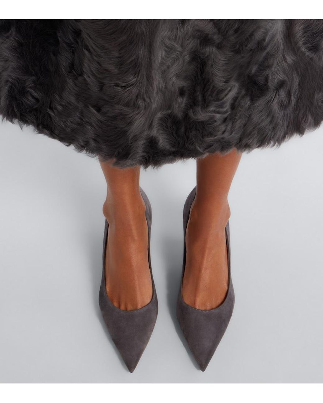 Gianvito Rossi Gray Gianvito Suede Pumps