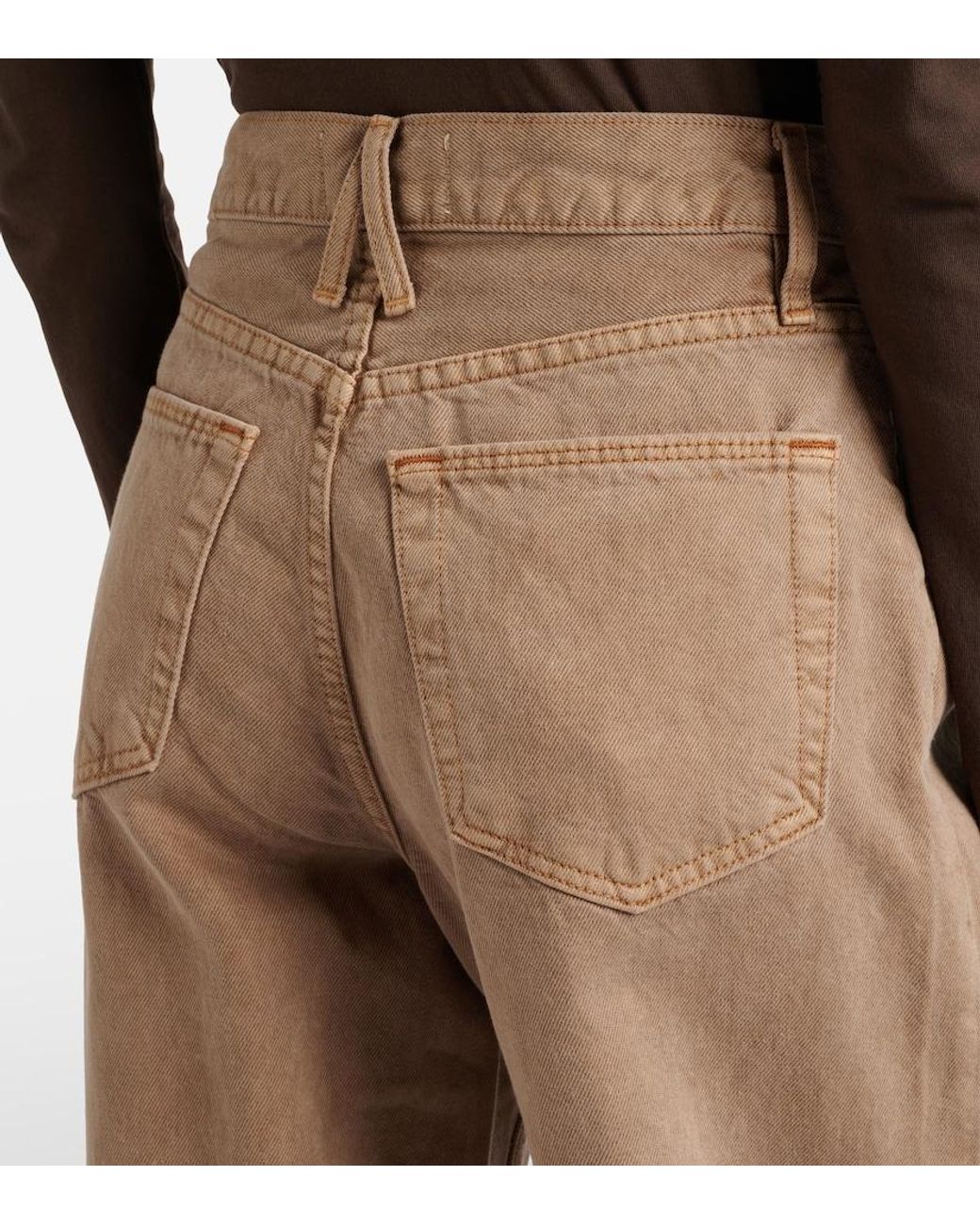 SLVRLAKE Denim Natural Cassie High-Rise Straight Jeans