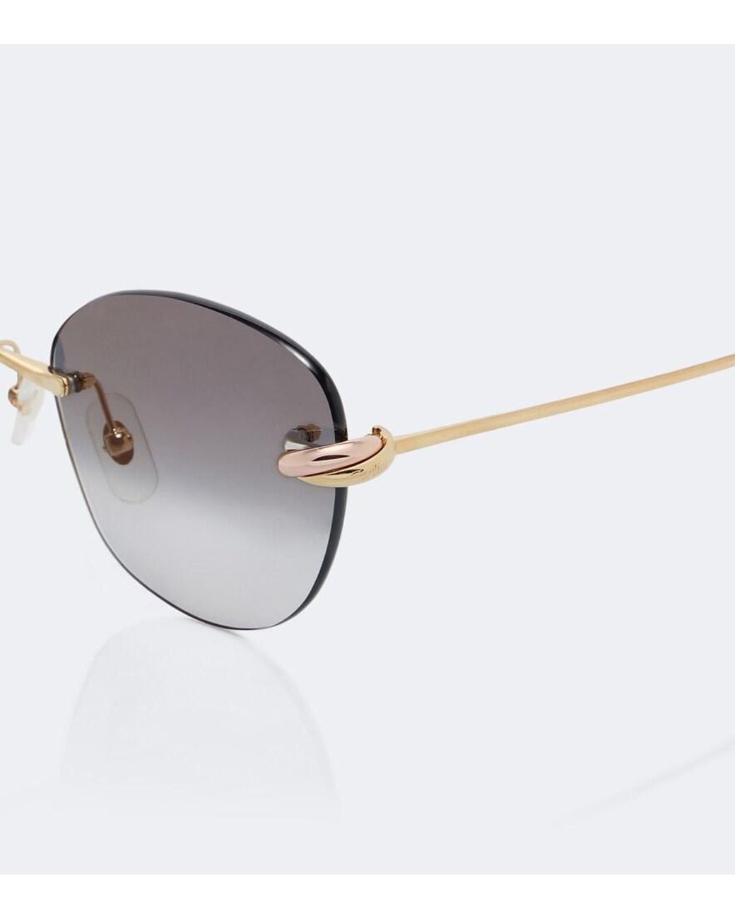 Cartier Metallic Trinity De Cartier Round Sunglasses