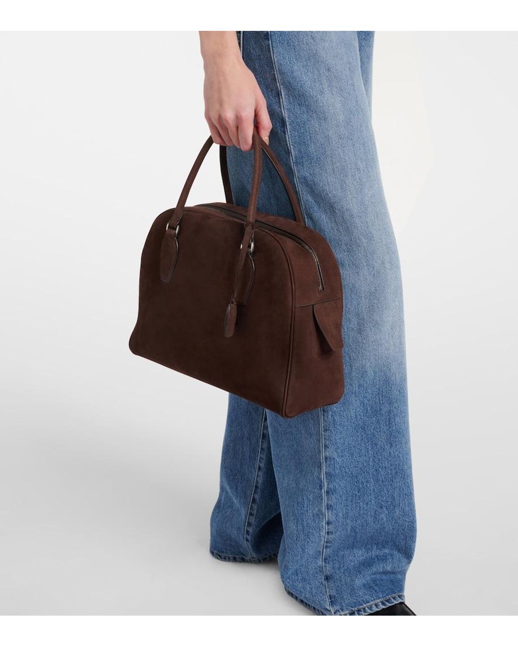 The Row Brown India 12.00 Suede Tote Bag