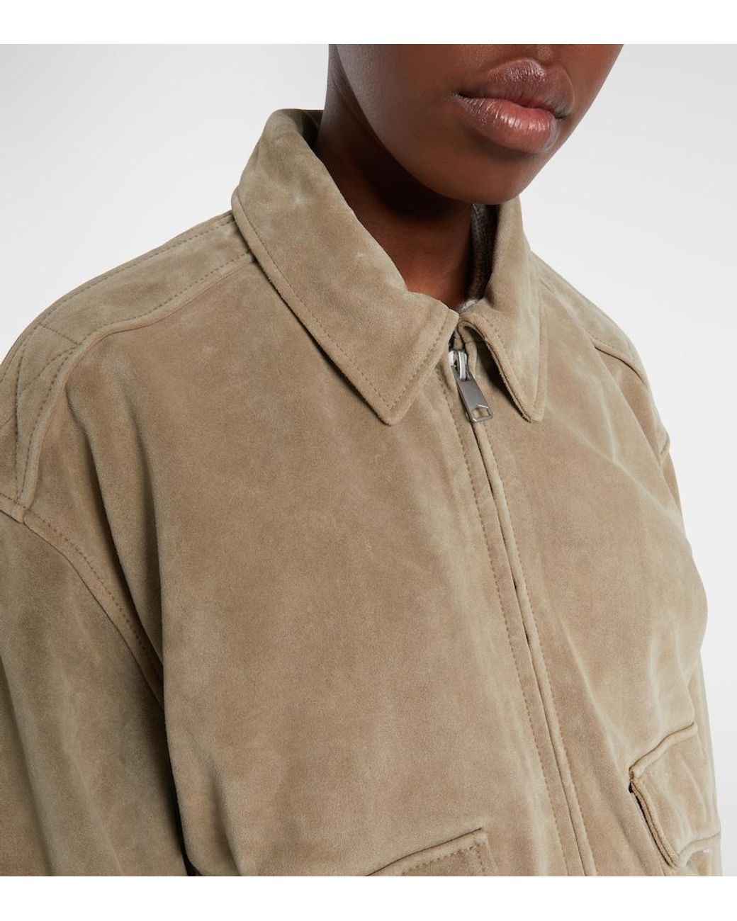 Citizens of Humanity Natural Vivienne Suede Blouson Jacket