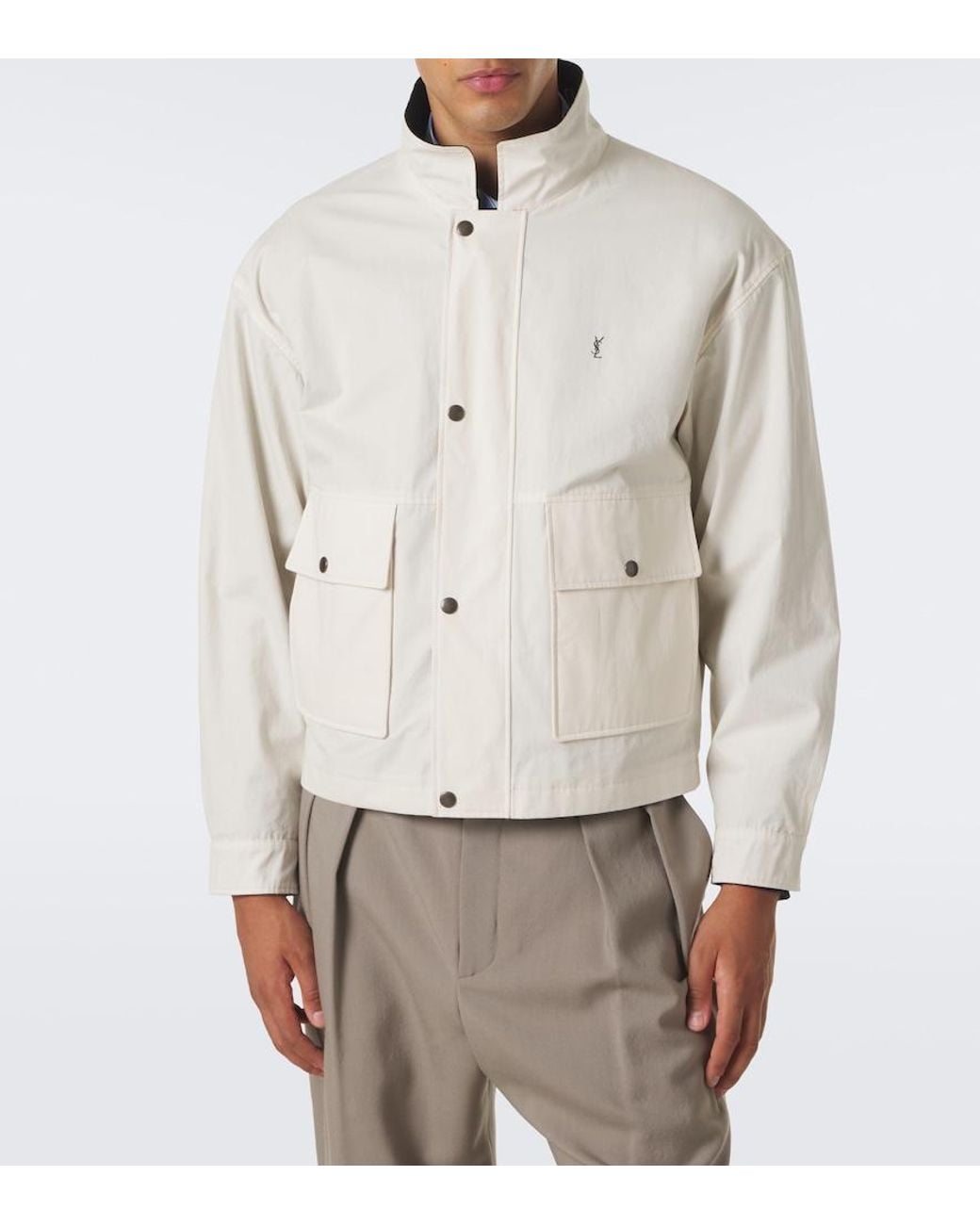 Saint Laurent Blue Reversible Cotton Jacket for men