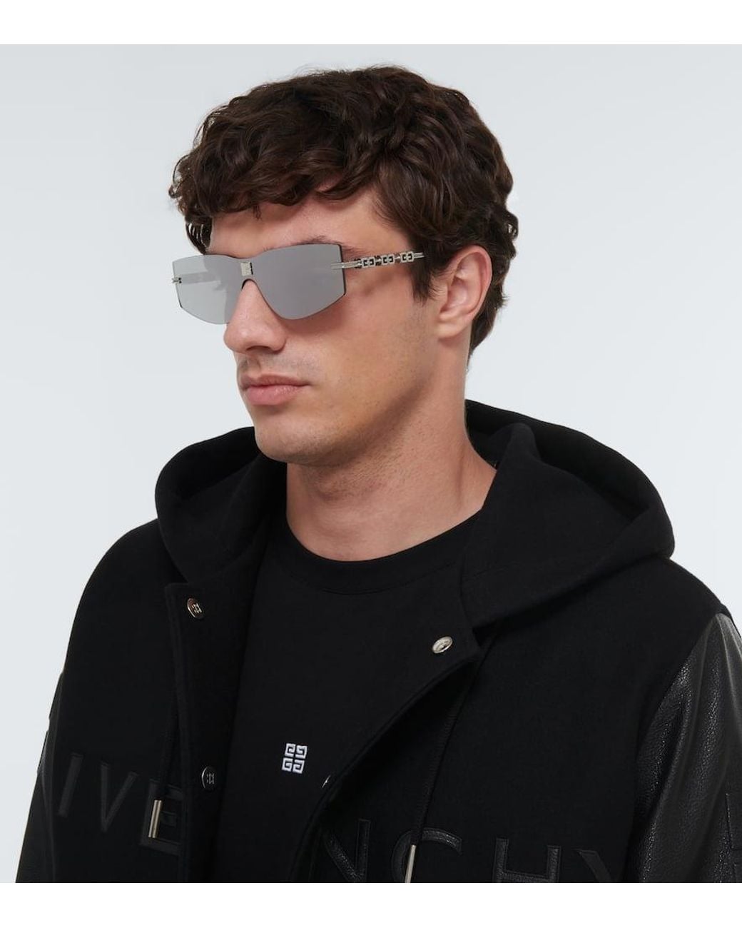 Givenchy Gray 4Gem Rectangular Sunglasses for men