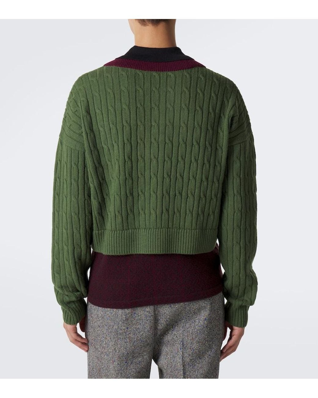 Pullover Polo di Dries Van Noten in Green da Uomo