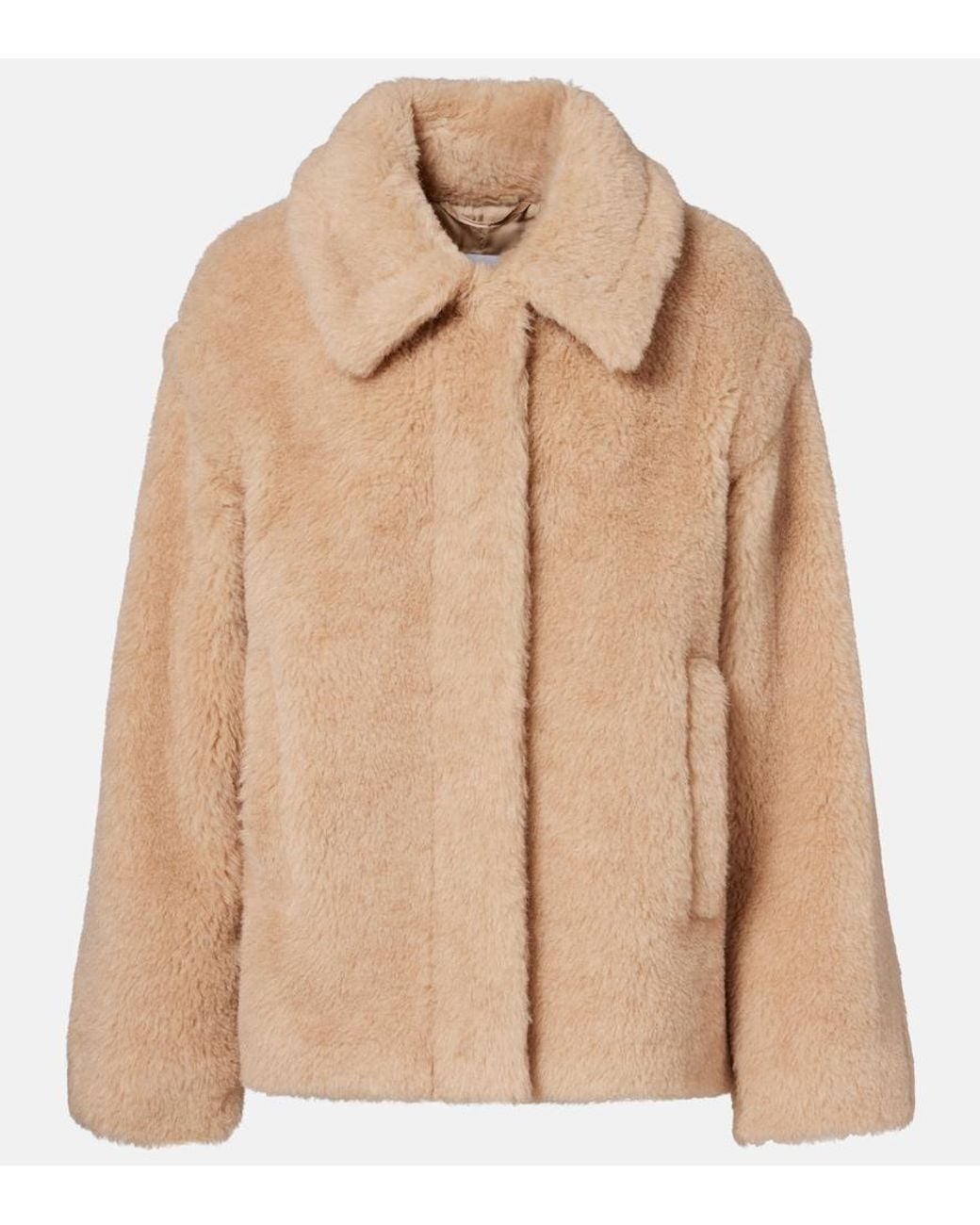 Max Mara Brown Tritone Cropped Teddy Jacket