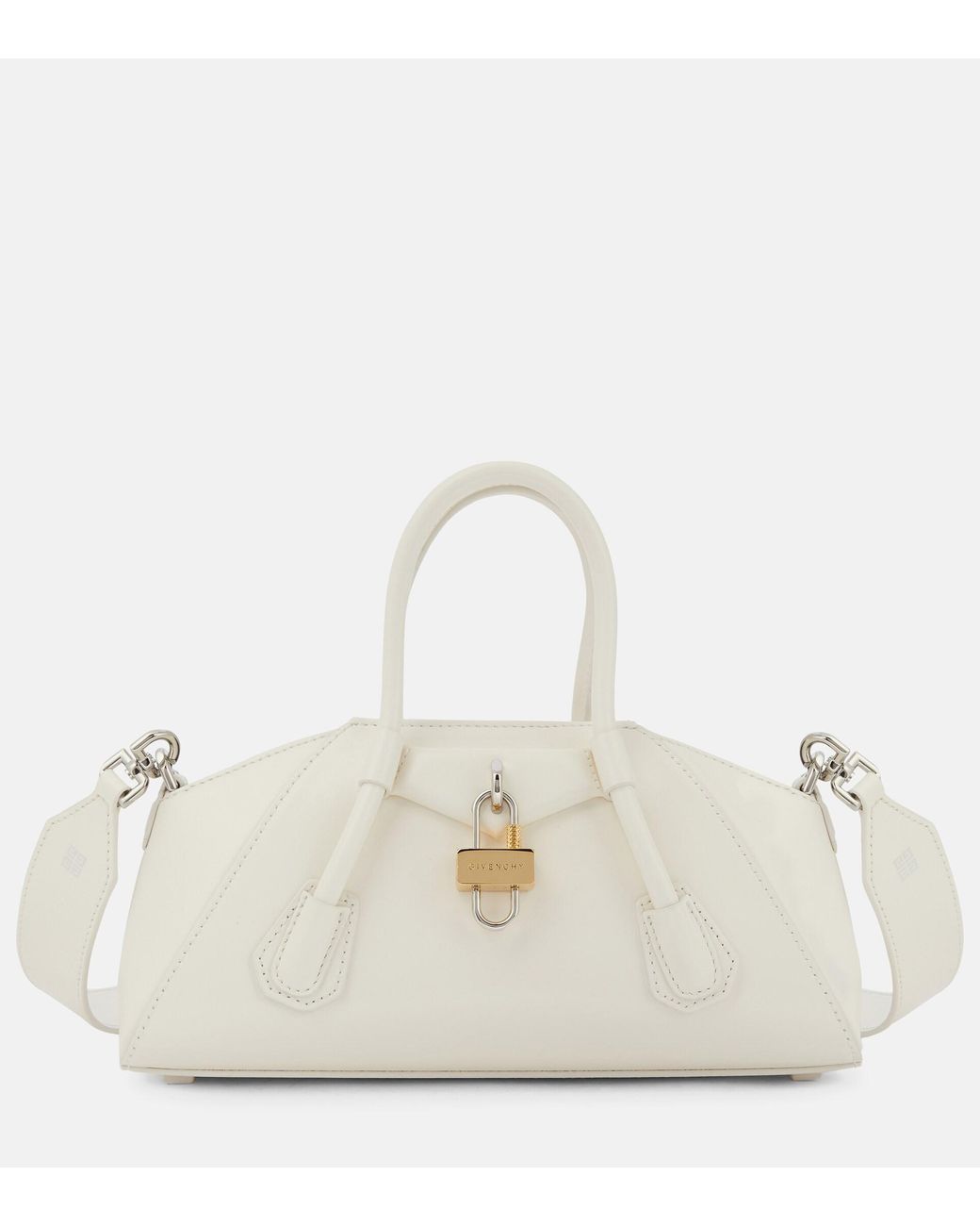 Givenchy Antigona Mini Stretch Leather Shoulder Bag in Natural | Lyst