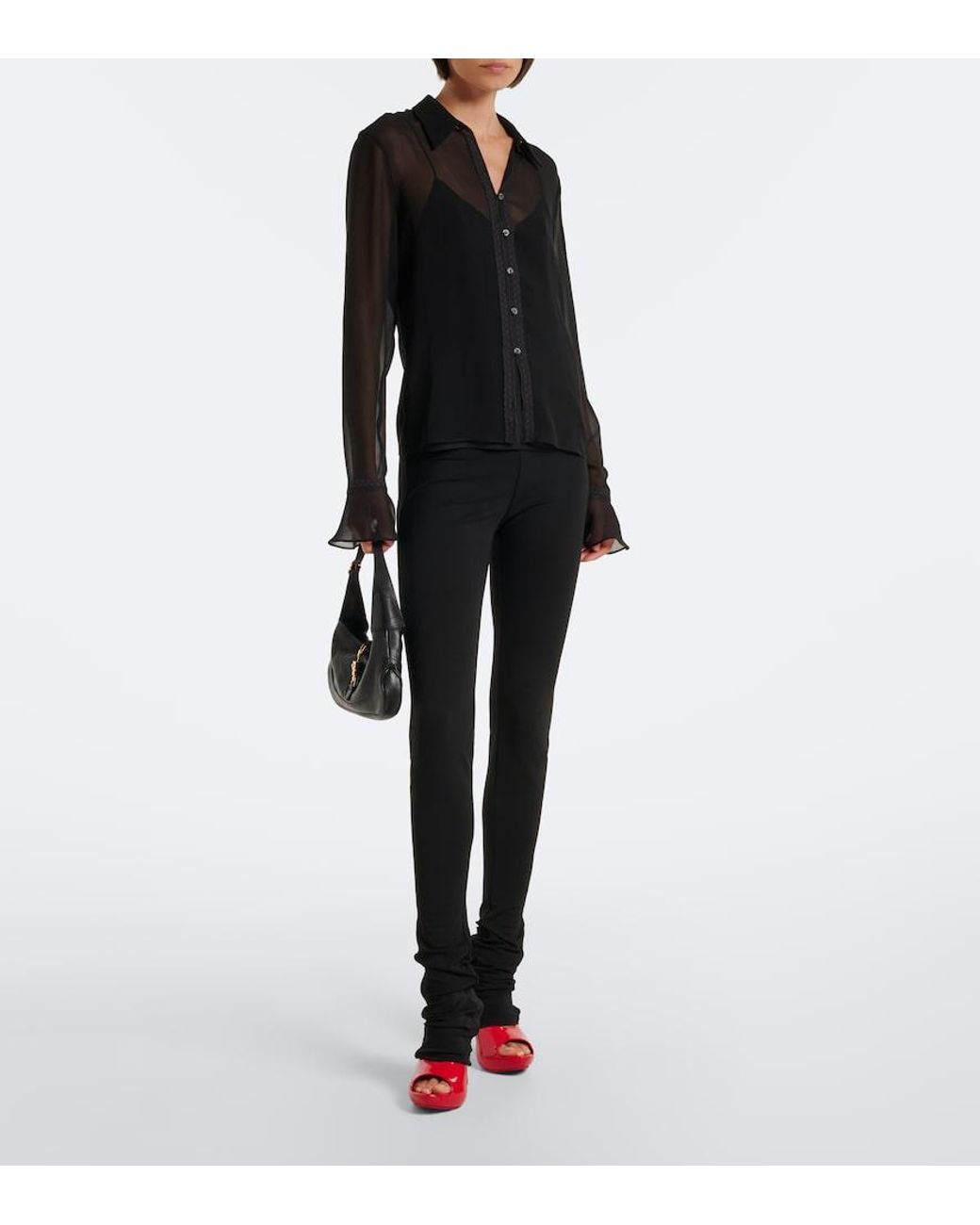 Gucci Red Patent Leather Platform Mules