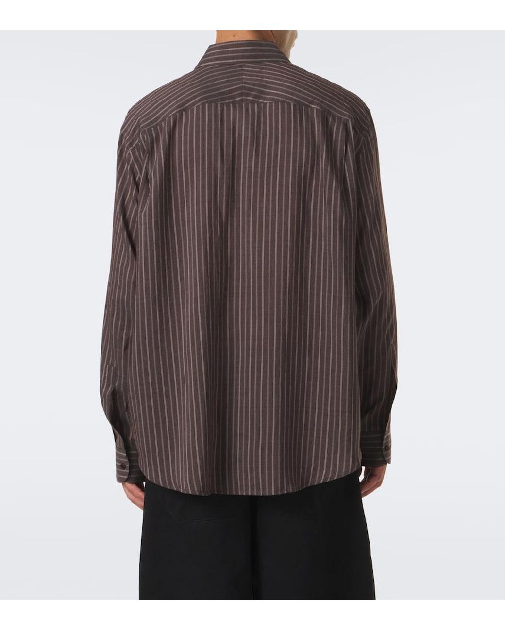 Studio Nicholson Brown View Striped Shirt for men