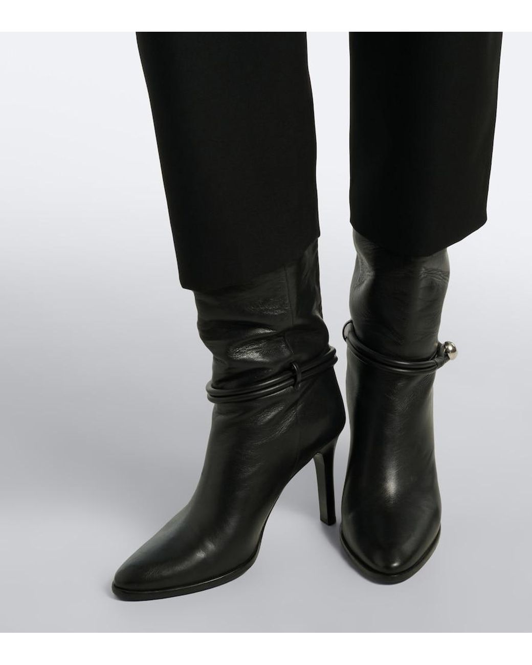 Isabel Marant Black Janice Pleated Wool Pants