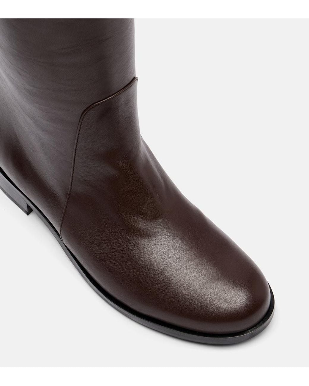 Staud Black Harlow Leather Knee-High Boots
