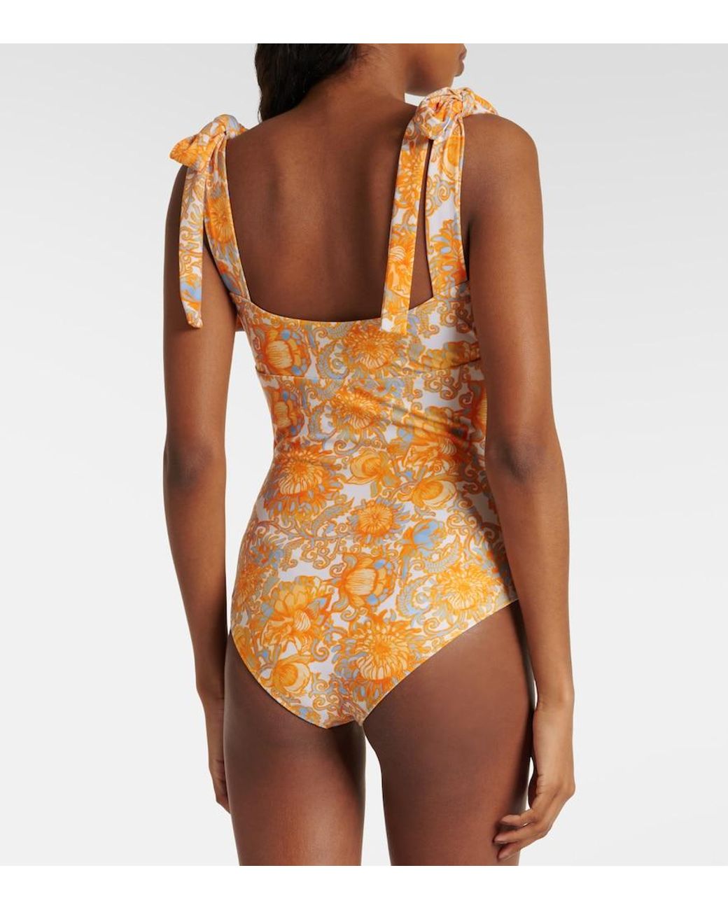 LaDoubleJ Metallic Barbarella Floral Swimsuit
