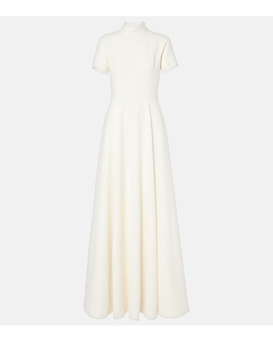 Emilia Wickstead White Malinda High-Neck Gown