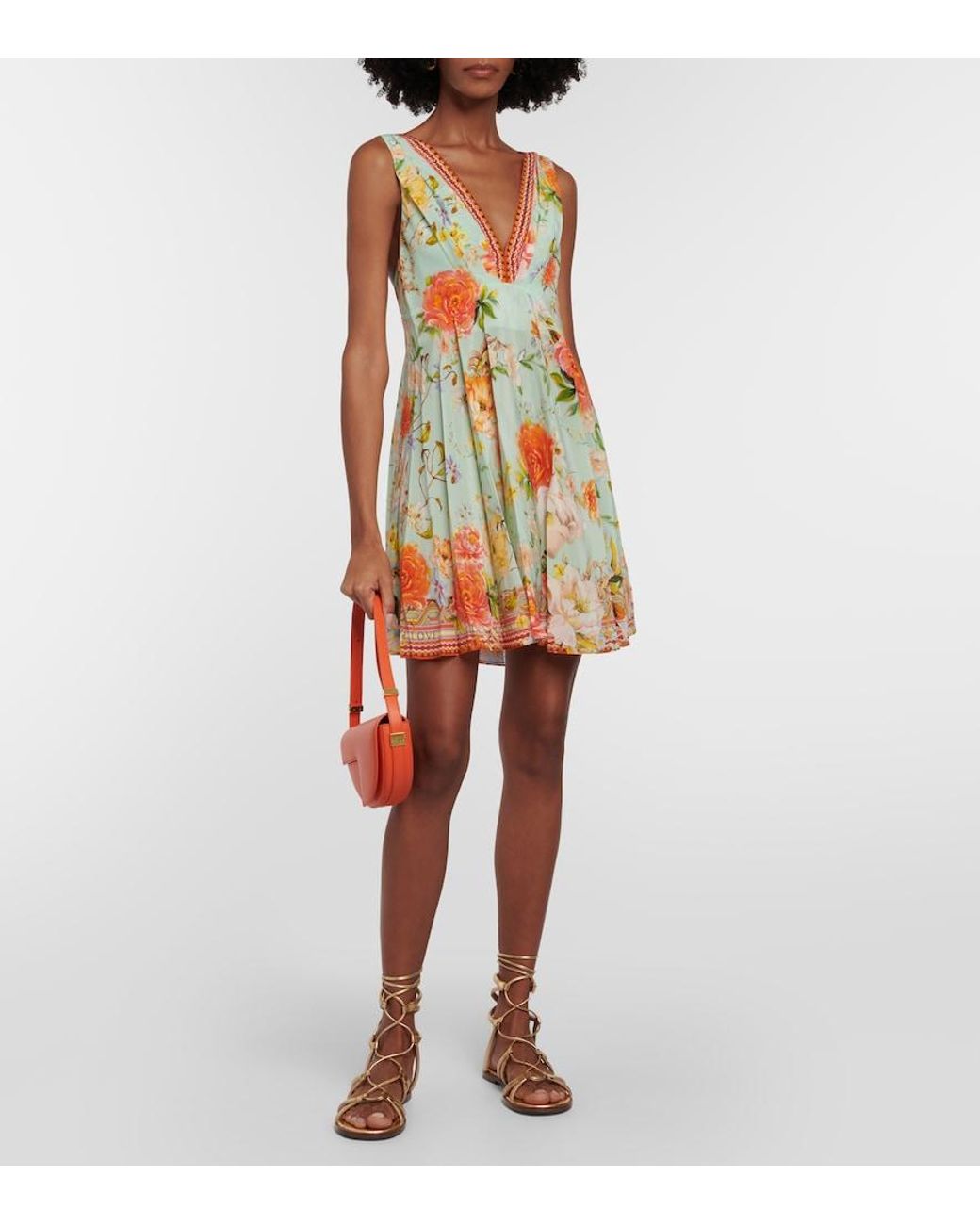 Camilla Multicolor Embellished Silk Minidress