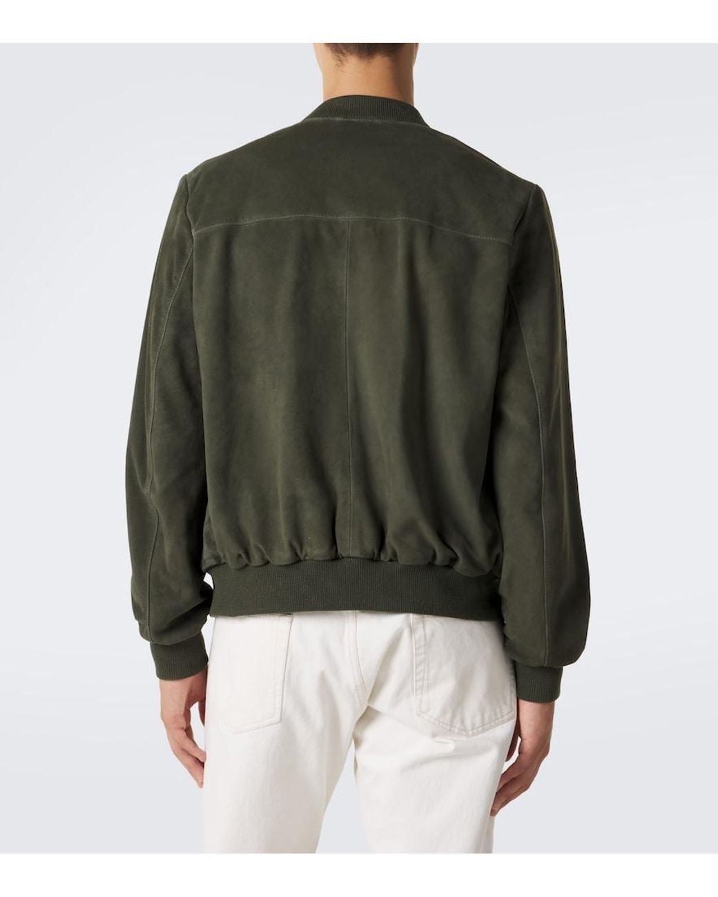 Arma Green Didier Suede Bomber Jacket for men